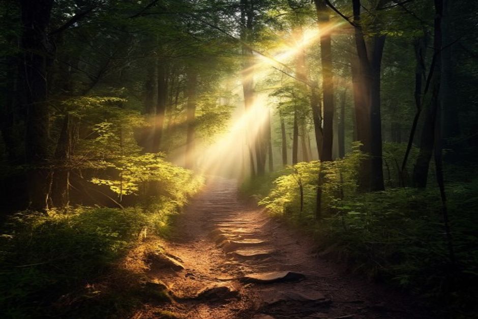Gentle sunrise with peaceful mood - inspirational quotes