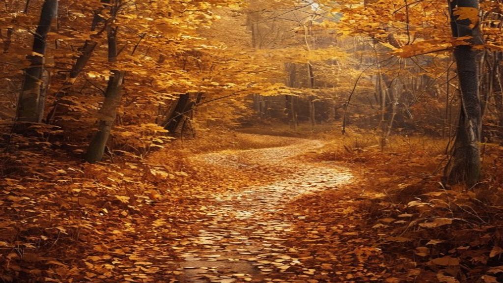 enjoy your life quotes winding path autumn forest