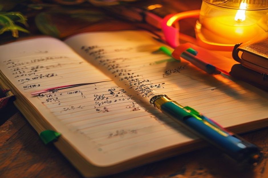 Open book with warm candlelight - wisdom quotes