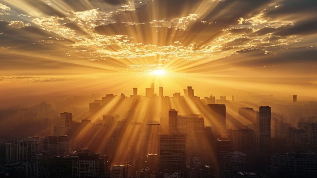 Motivational quotes sunrise city