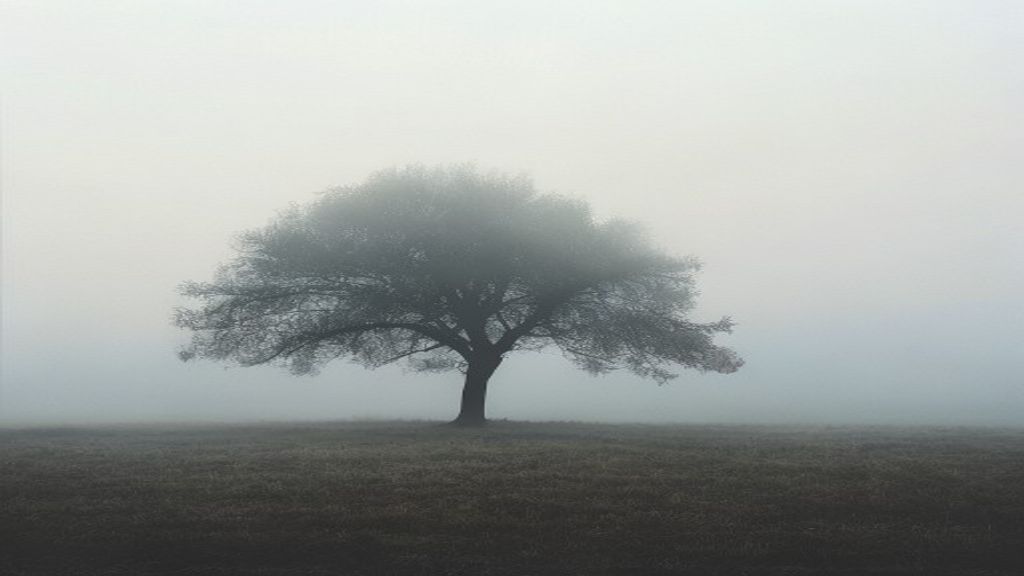 sad quotes about being lonely solitary tree fog