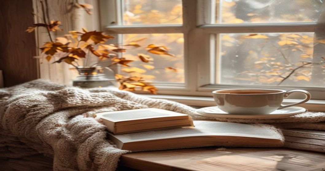Cozy reading nook with books and soft lighting - motivational student quotes